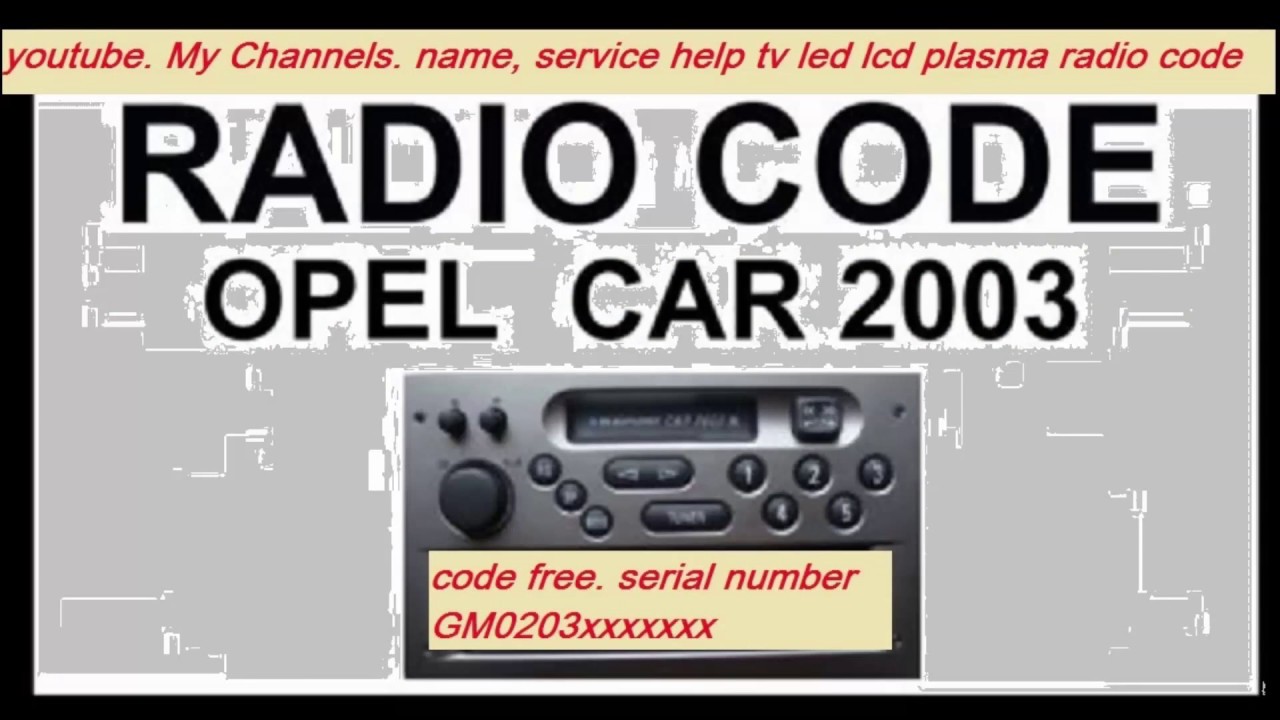 Free car radio code generator